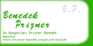 benedek prizner business card